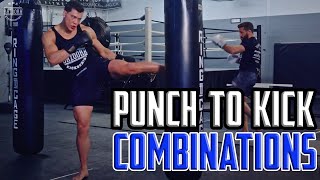 Improving Your PUNCH TO KICK COMBINATIONS On The Heavy Bag  5 Technical Rounds  Bazooka Bag Work [upl. by Joachima719]