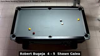 Robert Bugeja vs Shawn Galea  Euro Mens Ranking Tournament 3  Round 1 [upl. by Sophronia]