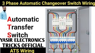 3 Phase Automatic Changeover Switch Wiring  3 Phase ATS Wiring  Changeover Switch [upl. by Kristianson]