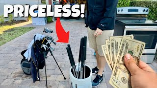 BUYING GOLF CLUBS AT A MILLIONAIRES GARAGE SALE [upl. by Neill]