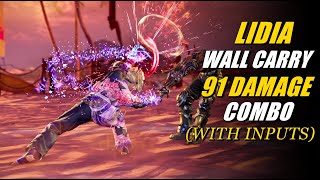 LIDIA Insane Wall Carry Combo 91 Damage with Inputs [upl. by Epul806]