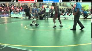 Mens Freestyle 97 KG Andrew Campolattano vs Jacob Kasper [upl. by Aileve]