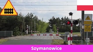 Železniční přejezdPrzejazd kolejowy Szymanowice PL  1782023 [upl. by Waldron]