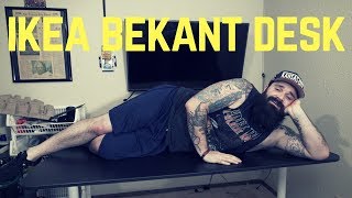 IKEA 63quot Bekant Desk Setup  Unbox and Assembly [upl. by Lleksah784]