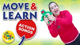 Jog the Frog jump  Exercise and learn PREPOSITIONS with Clamber Club action songs for kids [upl. by Erdda]