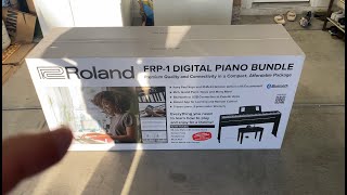 Unboxing Roland FRP1 Digital Piano Bundle Plus Set Up Video [upl. by Middendorf]