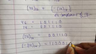 binary subtraction using 2s complement [upl. by Gerbold]