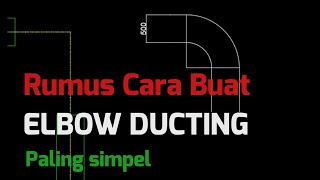 Cara buat elbow ducting [upl. by Kantor457]