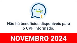 APLICATIVO CAIXA TEM NÃO HÁ BENEFÍCIOS PARA O CPF INFORMADO O QUE FAZER [upl. by Celio]