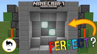 Minecraft PE PERFECT 4X4 CAVE DOOR PEXboxWindows10Switch [upl. by Alurd]