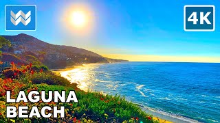 4K☀️FIRST SUNRISE OF 2022  Laguna Beach California Treasure Island Beach  New Year Walking Tour [upl. by Nesyt]