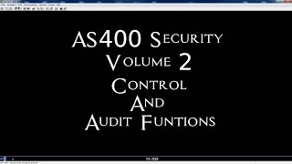 AS400 Security  Volume 2 Control and Audit Functions [upl. by Enitram]