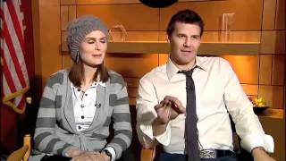 Bones  6x16  David Boreanaz and Emily Deschanel Interview [upl. by Zitvaa14]