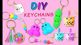 8 AMAZING DIY KEYCHAINS  How To Make Super Cute Key chain At Home  Easy Steps [upl. by Ettereve]