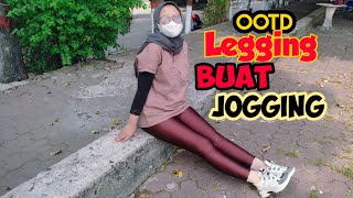 Pakai Legging Lycra Dan Kaos Kaki Jempol Buat Jogging Pagi Anggita Syafrina Try On Legging [upl. by Haggai]