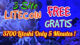 Litecoin FREE Gratis  3700 Litoshi dalam 5 Menit Di 3 Situs Penghasil Litecoin ini [upl. by Milinda]