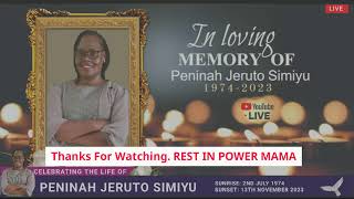 IN MEMORY OF PENINA JERUTO [upl. by Ulric]