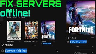 How to fix Fortnite Server Offline Chapter 4 Season 1  epic games server offline [upl. by Cogen]