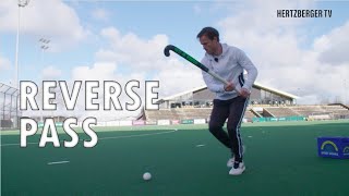 How to hit the reverse pass  Hertzberger TV  Field hockey tutorial [upl. by Norford]