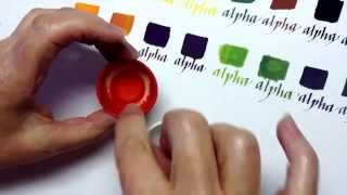 Schmincke Calligraphy Gouache using and mixing colour [upl. by Aigneis]