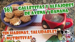 GALLETAS VEGANAS DE AVENA Y BANANA  Sin Harina  Saludables  Nutritivas [upl. by Dinsdale455]