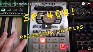 Roland SP404 Tutorial 3 of 6  Recording Samples [upl. by Nylzaj98]