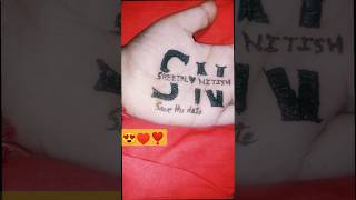 S Name N name in mehndi ll calligraphy sheetal nitish shorts shortvideo shortsfeed [upl. by Gosser683]