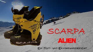 Scarpa Alien Skitourenschuhe Testbericht  Vollwertiger Tourenschuh Was kann er  was nicht [upl. by Hutchison]