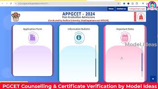 AP PGCET 2024 Web Counseling AP PGCET 2024 Web Options AP PGCET 2024 by Model Ideas [upl. by Brandtr]