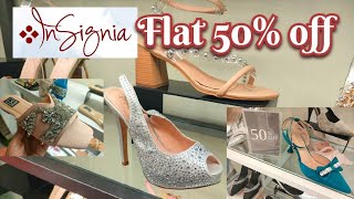 flat 50 off on insignia luxury shoes collection 2024  block heels high heels slippers [upl. by Atila716]