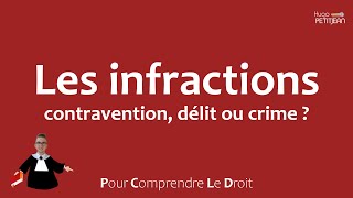 Les infractions  contraventions délits ou crimes   Comprendre le droit [upl. by Gerardo]