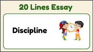 20 Lines on Discipline in English  20 Lines Essay on Discipline [upl. by Gordy624]