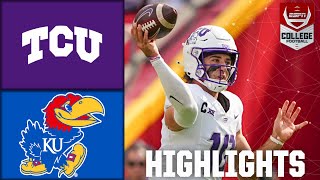 TCU Horned Frogs vs Kansas Jayhawks  Full Game Highlights  ESPN College Football [upl. by Ayiak]