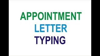 Appointment Letter Ms word [upl. by Shanon]