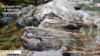 Quartz Stringer Veins amp Silver Running Through A Bedrock Creek [upl. by Gram145]