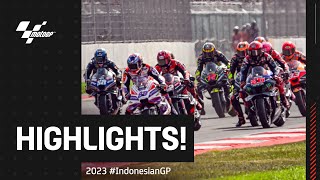 MotoGP™ Race Highlights 🤯  2023 IndonesianGP 🇮🇩 [upl. by Enaamuj]