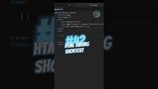 42100 HTML Sibling Shortcut in VSCode tutorial coding codingsimplifiedspace html vscode [upl. by Yodlem916]