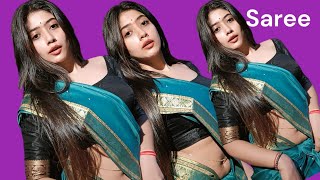 Indian Girls Saree Dance  New Reels Saree Dance  Hot Saree Reels  Hot Saree Tiktok  Saree Navel [upl. by Ainehs]