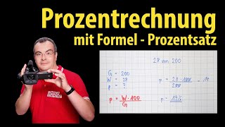 Prozentrechnung mit Formel  Prozentsatz berechnen  Schritt für Schritt  Lehrerschmidt [upl. by Devona]