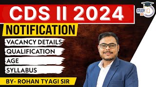 UPSC CDS Exam Full Details  CDS 2 2024 Notification  UPSC CDS Notification 2024  UPSC CDS 2 2024 [upl. by Yerffeg308]