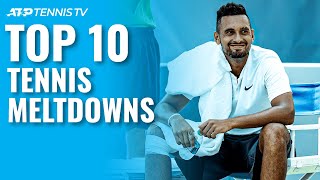 Top 10 ATP Tennis Meltdowns amp Angry Moments [upl. by Drarrej]