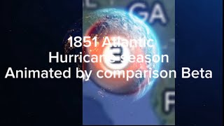 1851 Atlantic hurricane season animation ￼￼ [upl. by Brufsky]