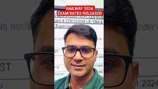 Railway Exam Dates Released 🥰 2024 exam railway Alp rpf inspector [upl. by Alurd]