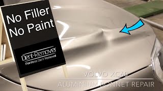 PDR  Extreme Aluminium Bonnet Dent Repair  Repaired By DentRemover [upl. by Bez722]