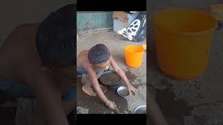 Village Baby Boy Cooking video 😁😁❤️❤️❤️ 👌👌 ശക്തി 😘shorts [upl. by Latsyrc]