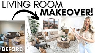 EXTREME LIVING ROOM MAKEOVER  LIVING ROOM DECORATING IDEAS  DECORATING ON A BUDGET [upl. by Lennahs545]