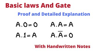 Complete Digital Logic in Hindi video 11 Basic laws AND Gate [upl. by Eidnas]