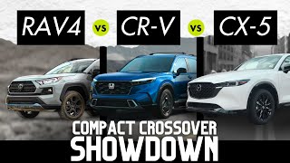 INDEPTH COMPARISON  All Specs Trims Base Model Differences amp More RAV4 vs CRV vs CX5 for 2024 [upl. by Bekki690]