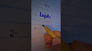 Trending Lupita name calligraphy🧐 Comment your name🤓 trending lupita calligraphy english viral [upl. by Eanil125]