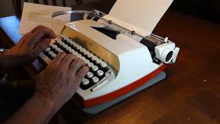 1970 Sears Constellation II SCM typewriter at work [upl. by Kitty]